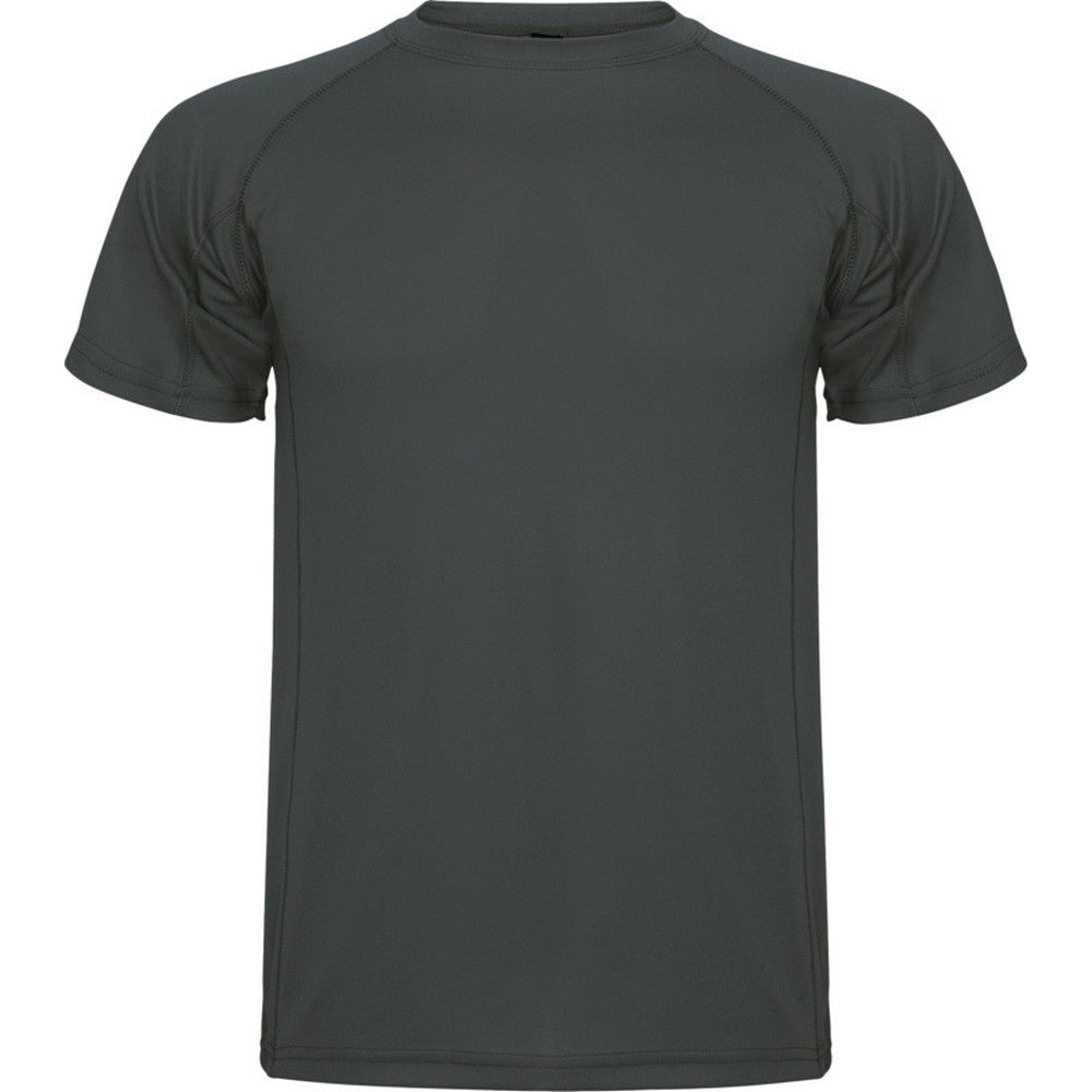 Dark Lead - Front - Roly Mens Montecarlo Short-Sleeved Sports T-Shirt