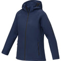 Navy - Side - Elevate Essentials Womens-Ladies Notus Padded Soft Shell Jacket