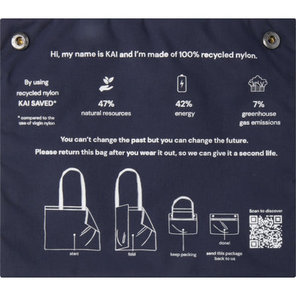 Navy - Pack Shot - Kai Circular Recycled Tote Bag