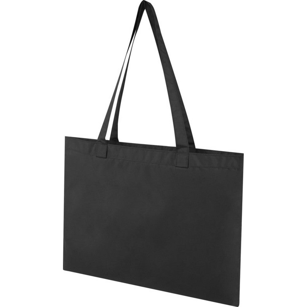Solid Black - Front - Kai Circular Recycled Tote Bag