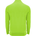 Fluorescent Green - Back - Roly Childrens-Kids Epiro Quarter Zip Long-Sleeved Sweatshirt