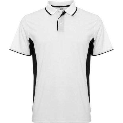 White-Black - Front - Roly Unisex Adult Montmelo Short-Sleeved Sports Polo Shirt