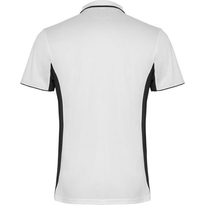 White-Black - Back - Roly Unisex Adult Montmelo Short-Sleeved Sports Polo Shirt
