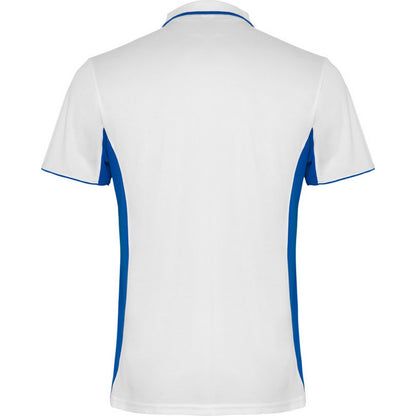 White-Royal Blue - Back - Roly Unisex Adult Montmelo Short-Sleeved Sports Polo Shirt