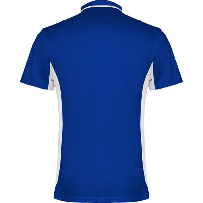 Royal Blue-White - Back - Roly Unisex Adult Montmelo Short-Sleeved Sports Polo Shirt