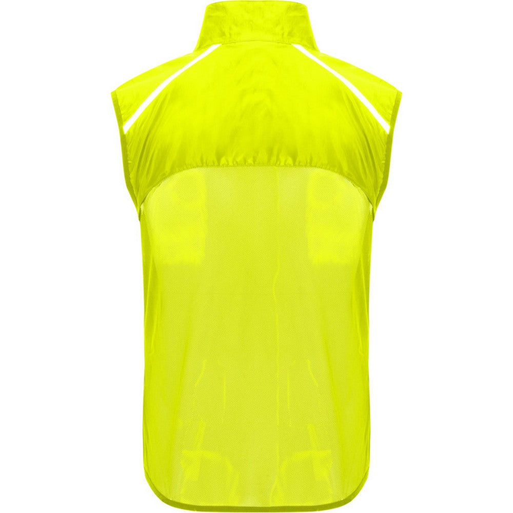 Fluro Yellow - Back - Roly Unisex Adult Jannu Lightweight Running Body Warmer