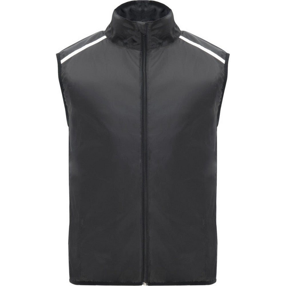 Solid Black - Front - Roly Unisex Adult Jannu Lightweight Running Body Warmer