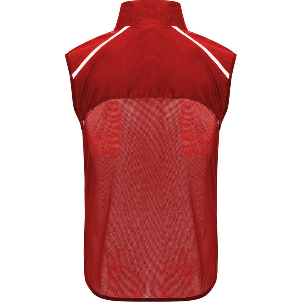 Red - Back - Roly Unisex Adult Jannu Lightweight Running Body Warmer