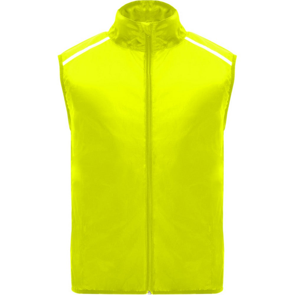 Fluro Yellow - Front - Roly Unisex Adult Jannu Lightweight Running Body Warmer