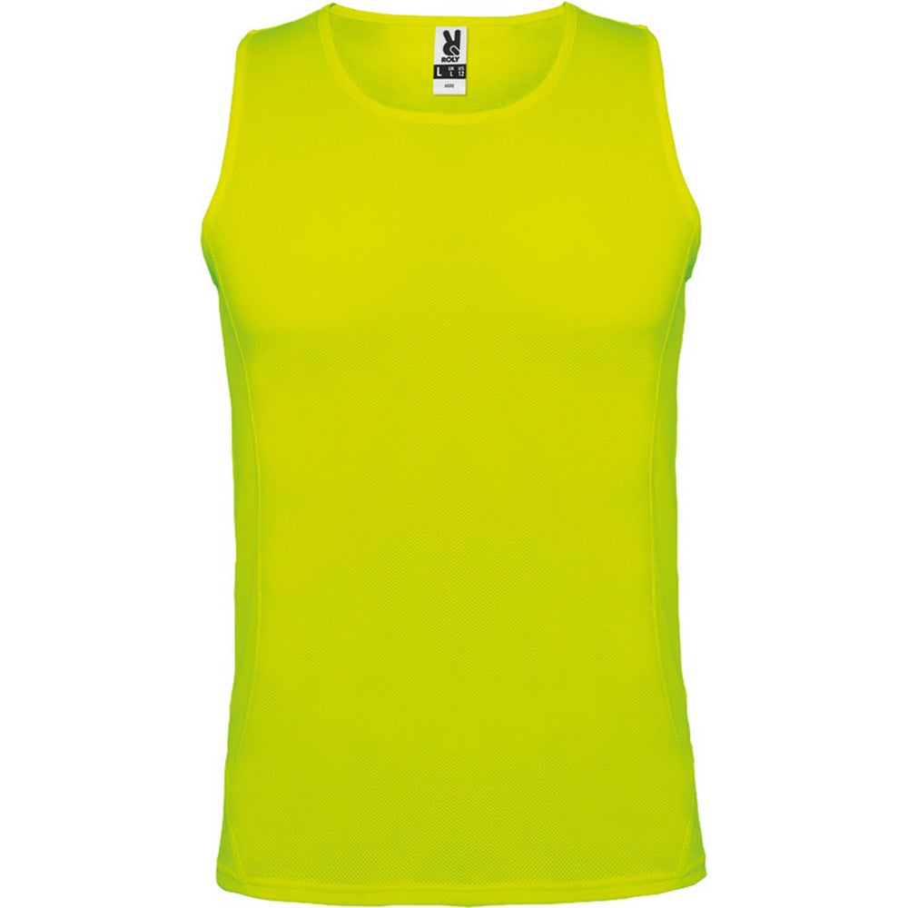 Fluorescent Yellow - Front - Roly Childrens-Kids Andre Sports Vest Top