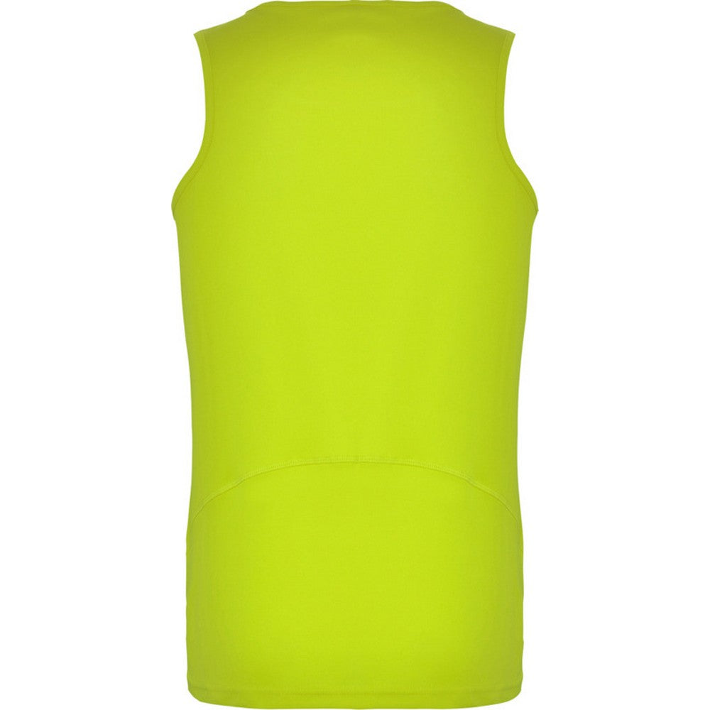 Fluorescent Yellow - Back - Roly Childrens-Kids Andre Sports Vest Top