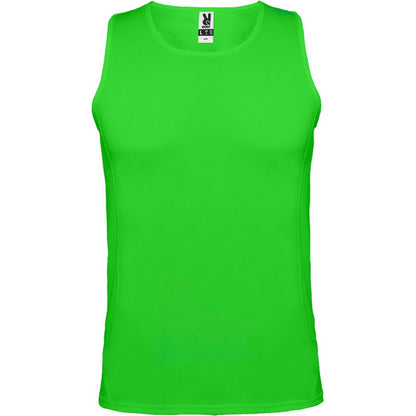 Lime - Front - Roly Childrens-Kids Andre Sports Vest Top
