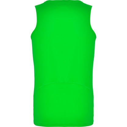 Lime - Back - Roly Childrens-Kids Andre Sports Vest Top
