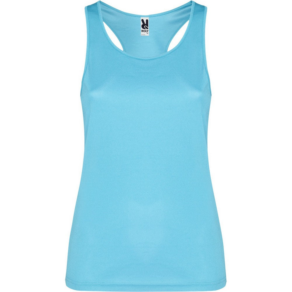 Turquoise - Front - Roly Womens-Ladies Shura Sports Vest Top