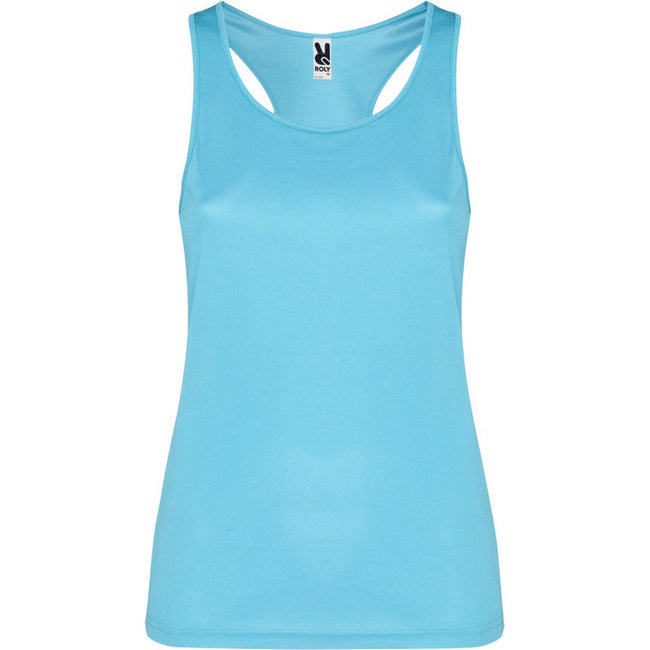 Turquoise - Front - Roly Womens-Ladies Shura Sports Vest Top