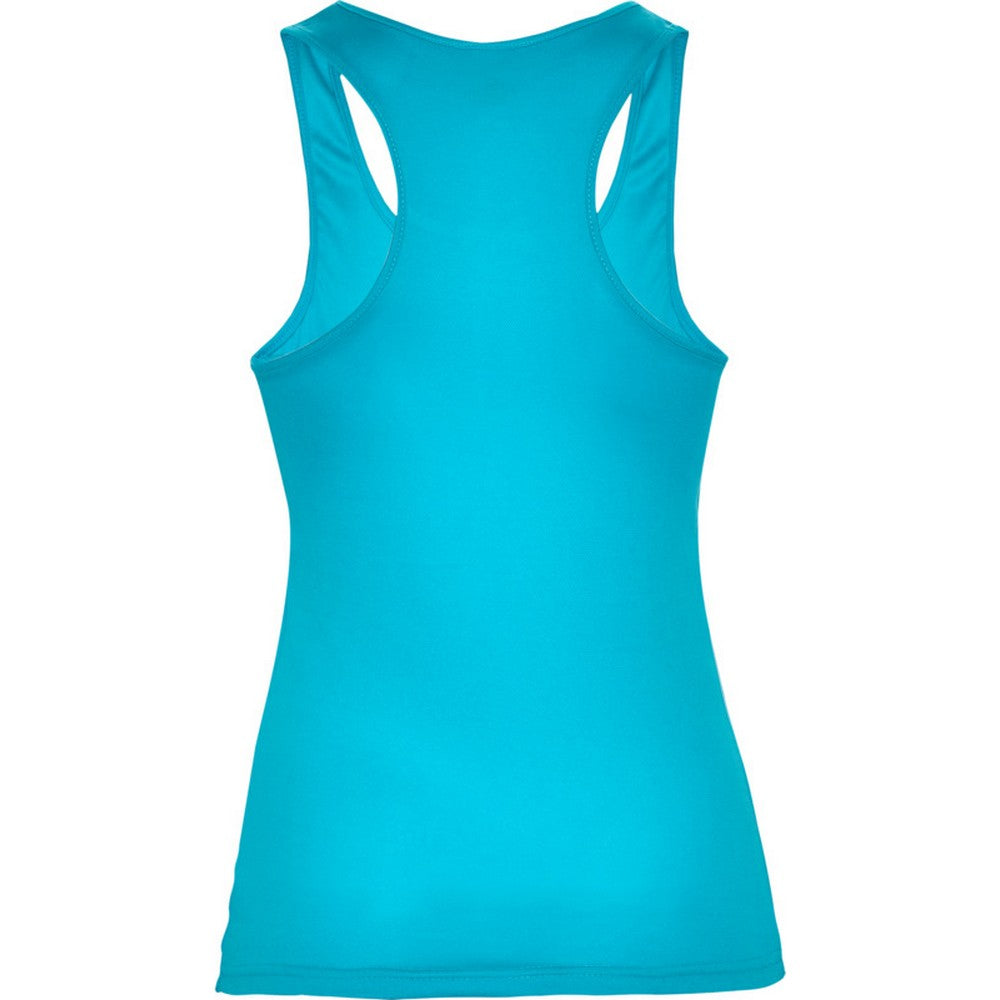Turquoise - Back - Roly Womens-Ladies Shura Sports Vest Top