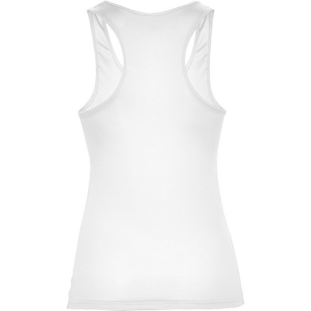 White - Back - Roly Womens-Ladies Shura Sports Vest Top