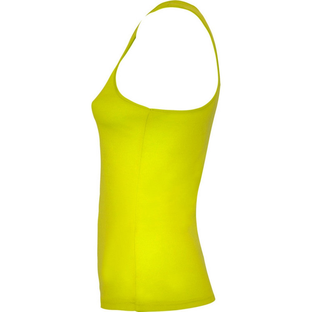 Fluro Yellow - Side - Roly Womens-Ladies Shura Sports Vest Top