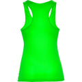 Lime - Back - Roly Womens-Ladies Shura Sports Vest Top