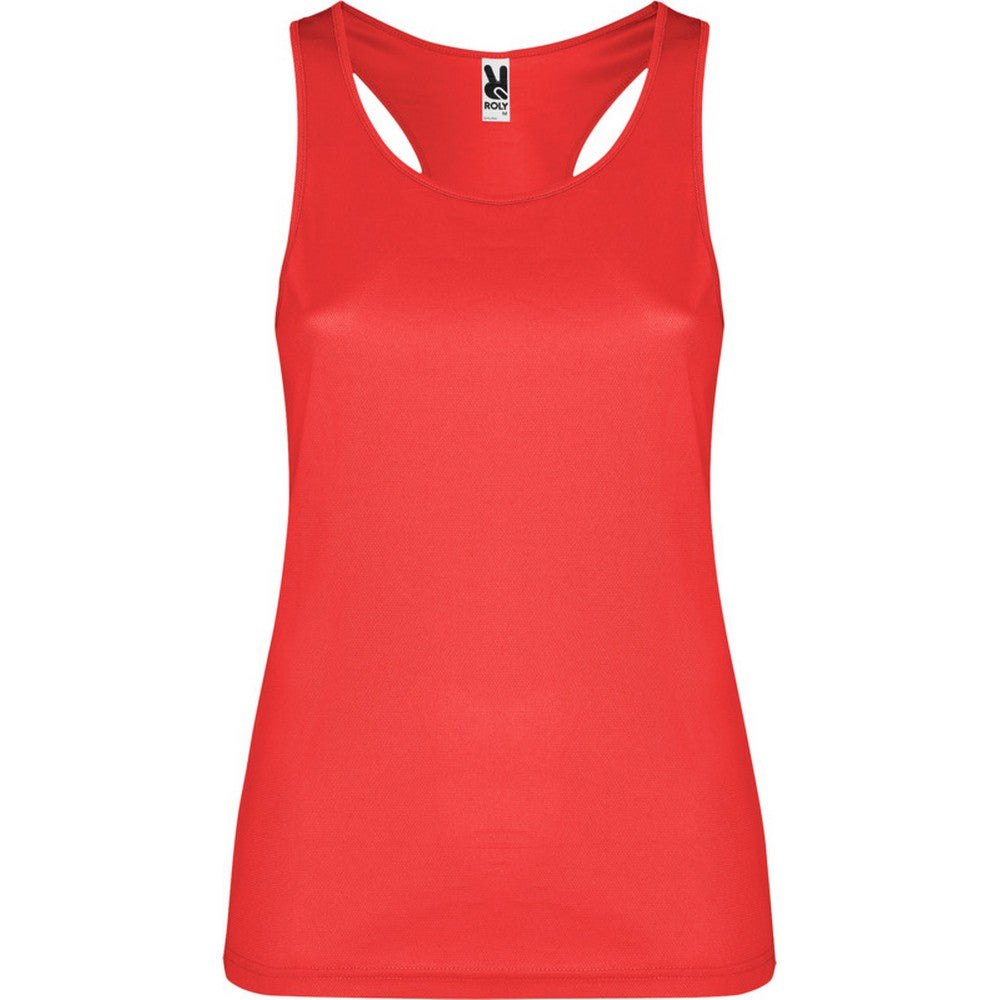 Red - Front - Roly Womens-Ladies Shura Sports Vest Top