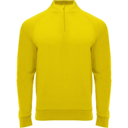 Yellow - Front - Roly Unisex Adult Epiro Quarter Zip Long-Sleeved Sweatshirt