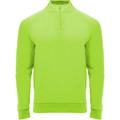 Fluro Green - Front - Roly Unisex Adult Epiro Quarter Zip Long-Sleeved Sweatshirt