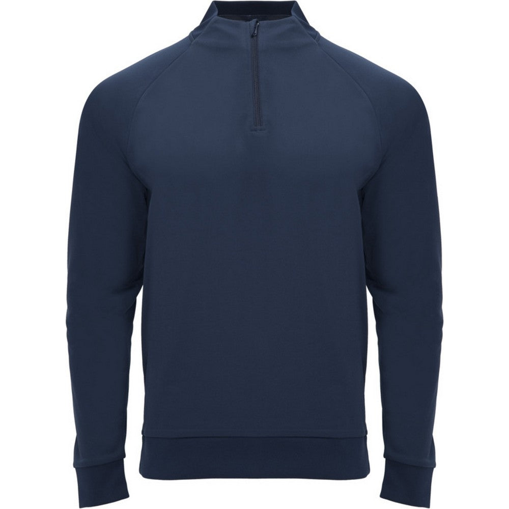 Navy Blue - Front - Roly Unisex Adult Epiro Quarter Zip Long-Sleeved Sweatshirt
