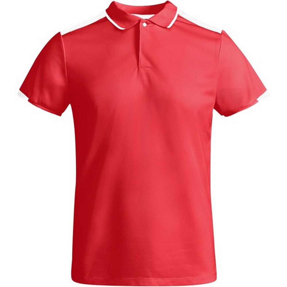 Red-White - Front - Roly Mens Tamil Short-Sleeved Polo Shirt