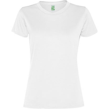 White - Front - Roly Womens-Ladies Slam Short-Sleeved Sports T-Shirt