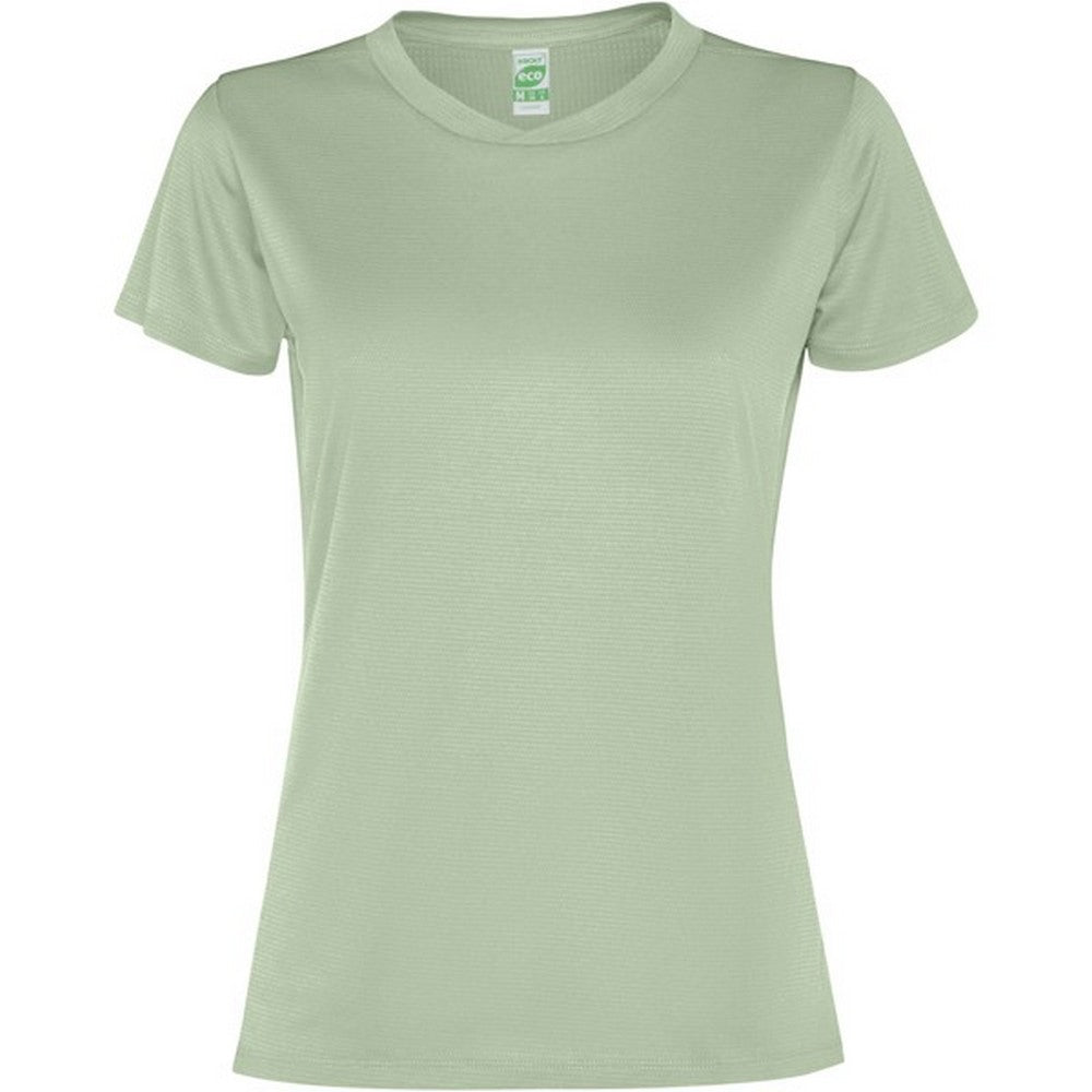 Mist Green - Front - Roly Womens-Ladies Slam Short-Sleeved Sports T-Shirt