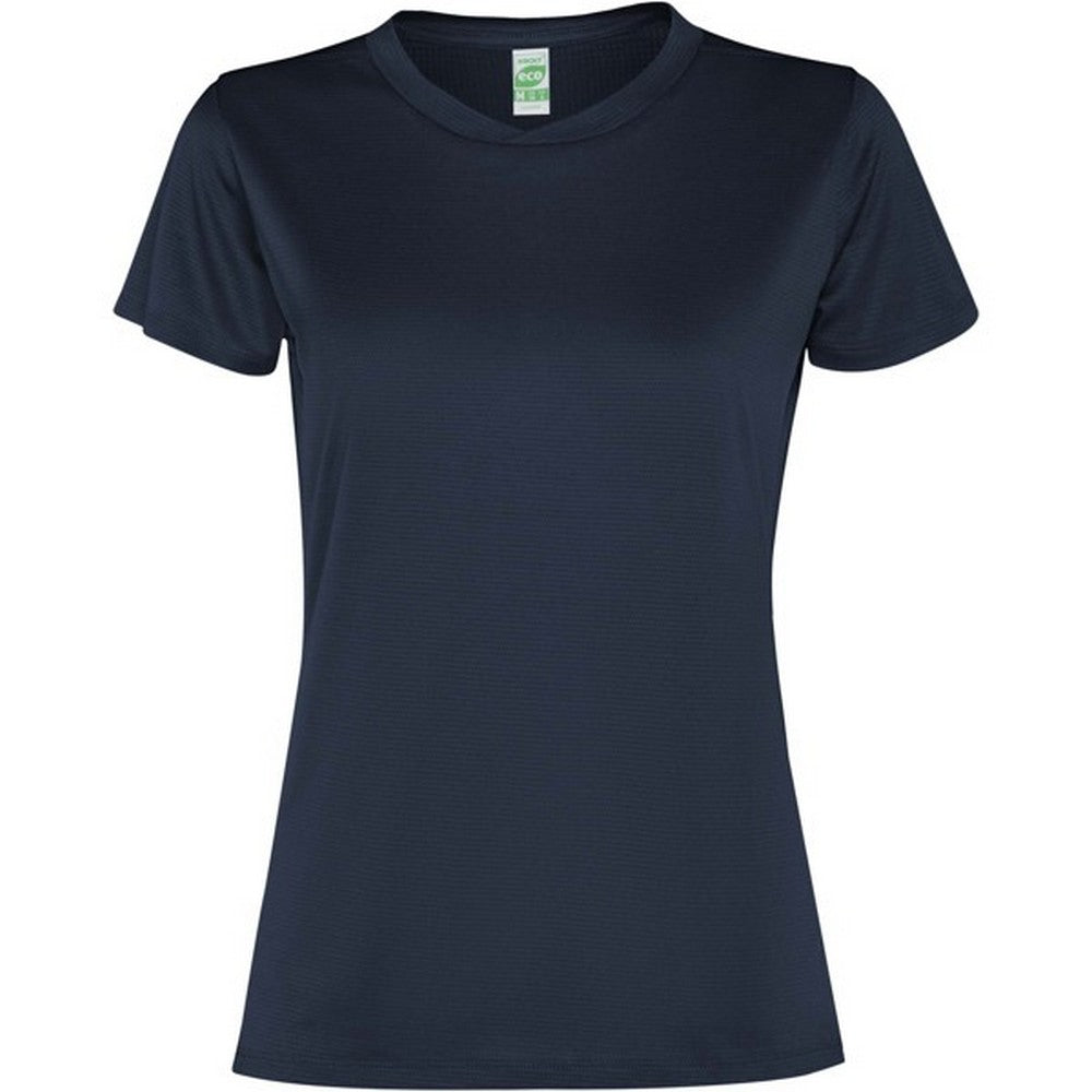 Navy Blue - Front - Roly Womens-Ladies Slam Short-Sleeved Sports T-Shirt