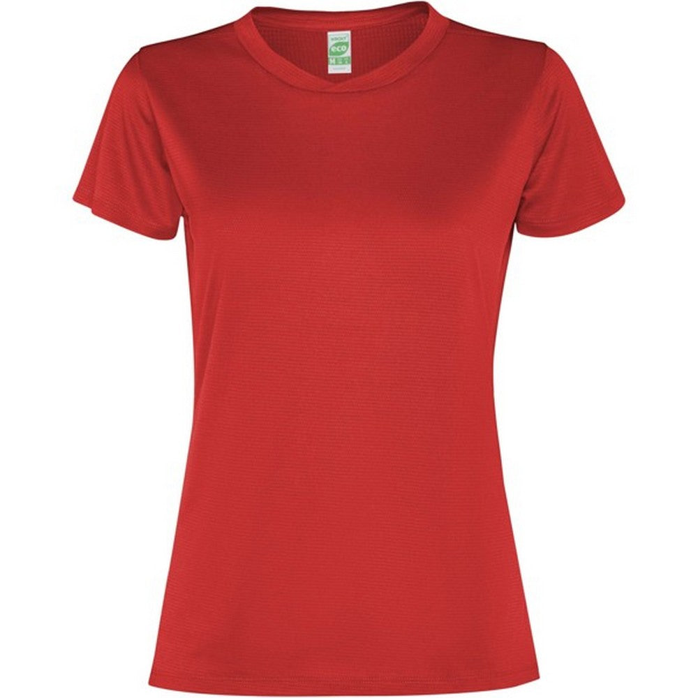 Red - Front - Roly Womens-Ladies Slam Short-Sleeved Sports T-Shirt