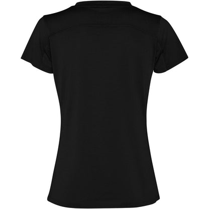 Solid Black - Back - Roly Womens-Ladies Slam Short-Sleeved Sports T-Shirt