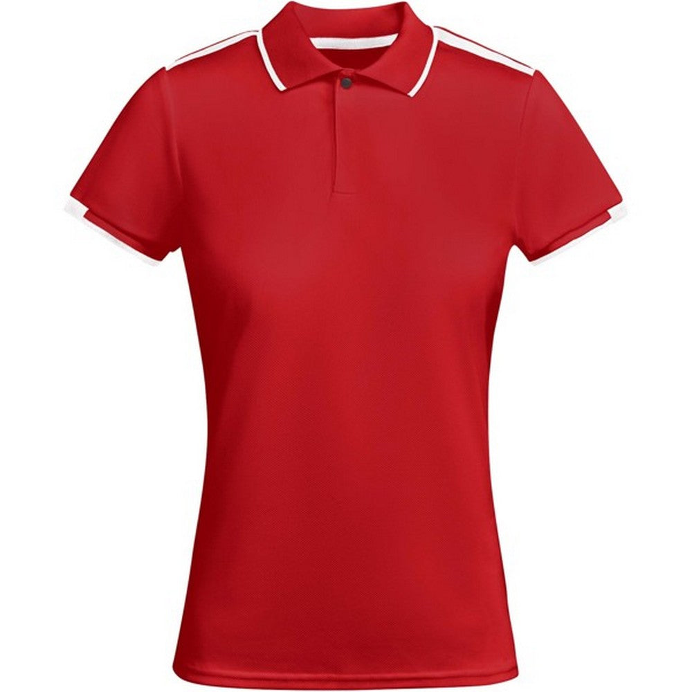 Red-White - Front - Roly Womens-Ladies Tamil Short-Sleeved Sports Polo Shirt