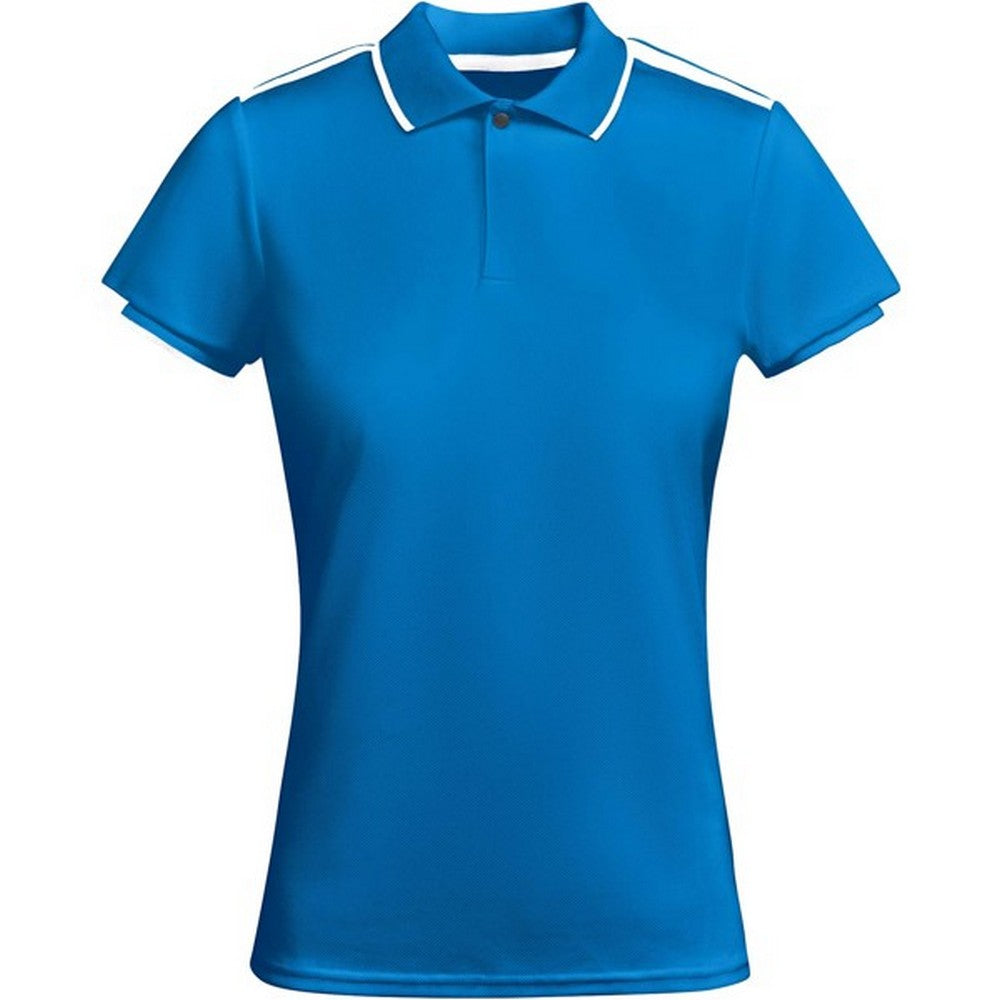 Royal Blue-White - Front - Roly Womens-Ladies Tamil Short-Sleeved Sports Polo Shirt