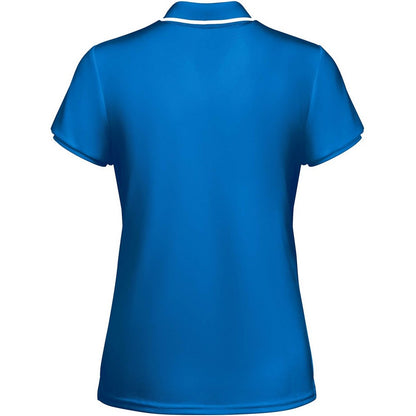 Royal Blue-White - Back - Roly Womens-Ladies Tamil Short-Sleeved Sports Polo Shirt