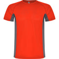 Red-Dark Lead - Front - Roly Mens Shanghai Short-Sleeved Sports T-Shirt