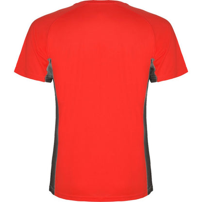 Red-Dark Lead - Back - Roly Mens Shanghai Short-Sleeved Sports T-Shirt