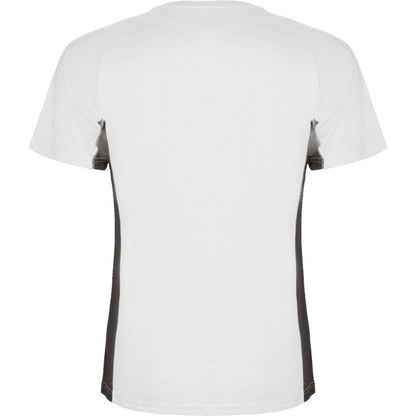 White-Dark Lead - Back - Roly Mens Shanghai Short-Sleeved Sports T-Shirt
