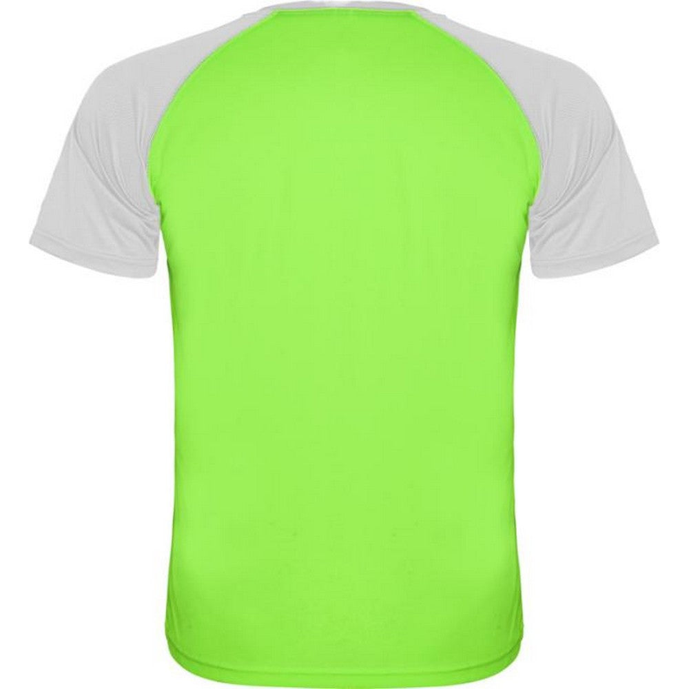 White - Back - Roly Unisex Adult Indianapolis Short-Sleeved Sports T-Shirt