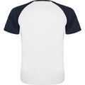 White-Navy Blue - Back - Roly Unisex Adult Indianapolis Short-Sleeved Sports T-Shirt