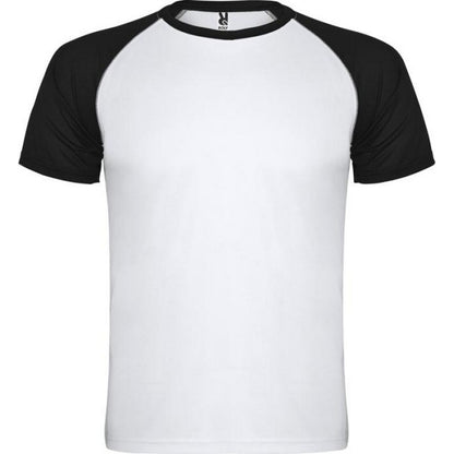 White-Solid Black - Front - Roly Unisex Adult Indianapolis Short-Sleeved Sports T-Shirt