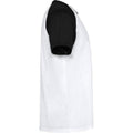 White-Solid Black - Lifestyle - Roly Unisex Adult Indianapolis Short-Sleeved Sports T-Shirt