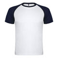White-Navy Blue - Front - Roly Unisex Adult Indianapolis Short-Sleeved Sports T-Shirt