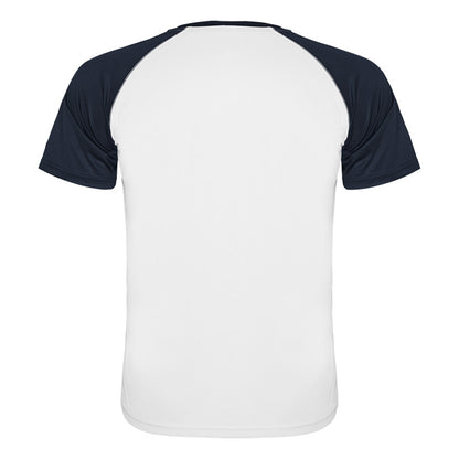 White-Navy Blue - Back - Roly Unisex Adult Indianapolis Short-Sleeved Sports T-Shirt
