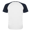 White-Navy Blue - Back - Roly Unisex Adult Indianapolis Short-Sleeved Sports T-Shirt