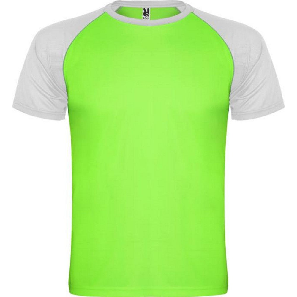 White - Front - Roly Unisex Adult Indianapolis Short-Sleeved Sports T-Shirt