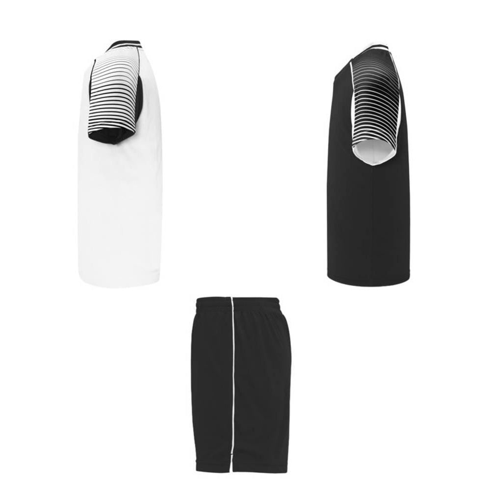 White-Solid Black - Side - Roly Unisex Adult Juve Sports Sports Set