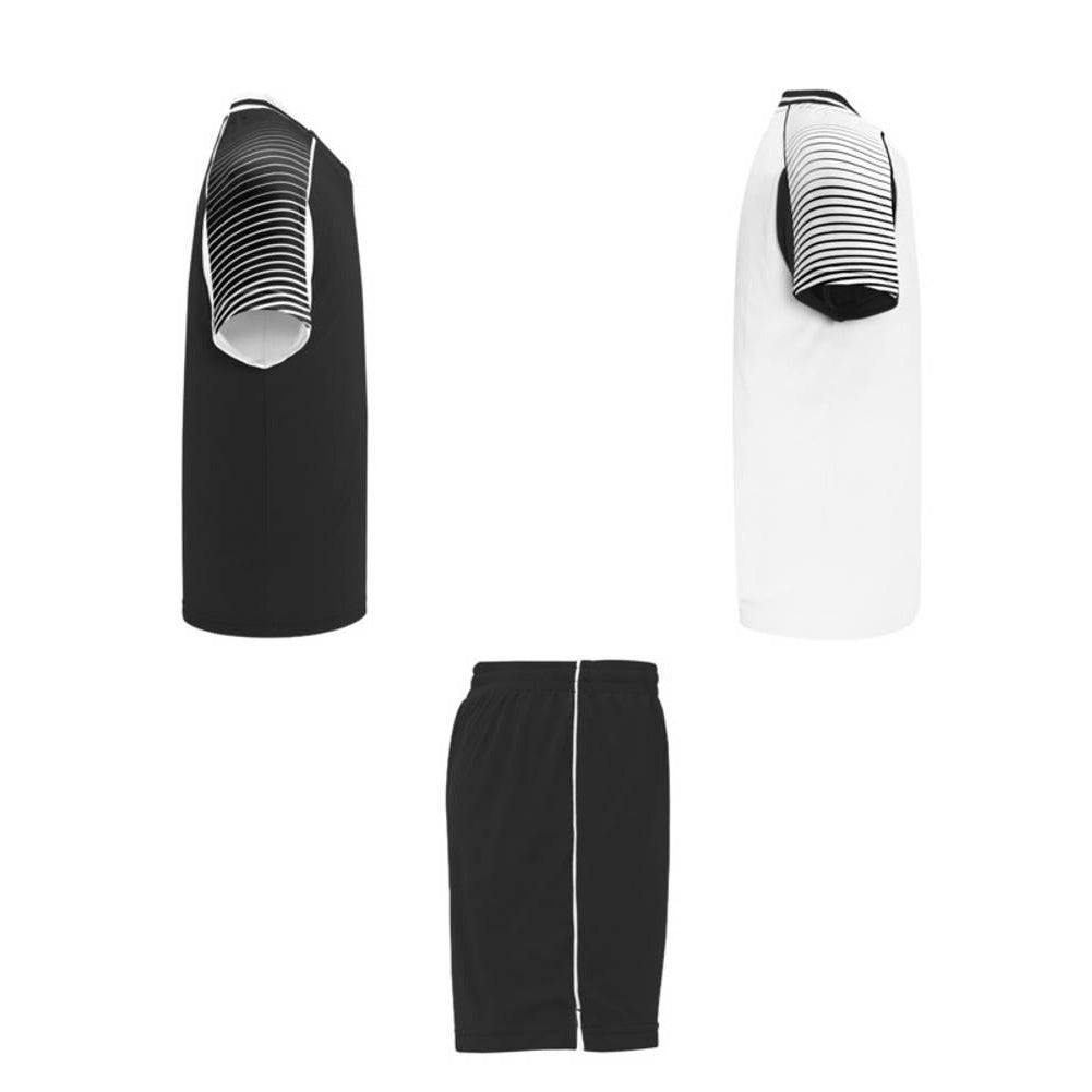 White-Solid Black - Lifestyle - Roly Unisex Adult Juve Sports Sports Set