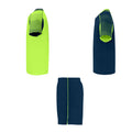 Fluorescent Green-Navy Blue - Side - Roly Unisex Adult Juve Sports Sports Set